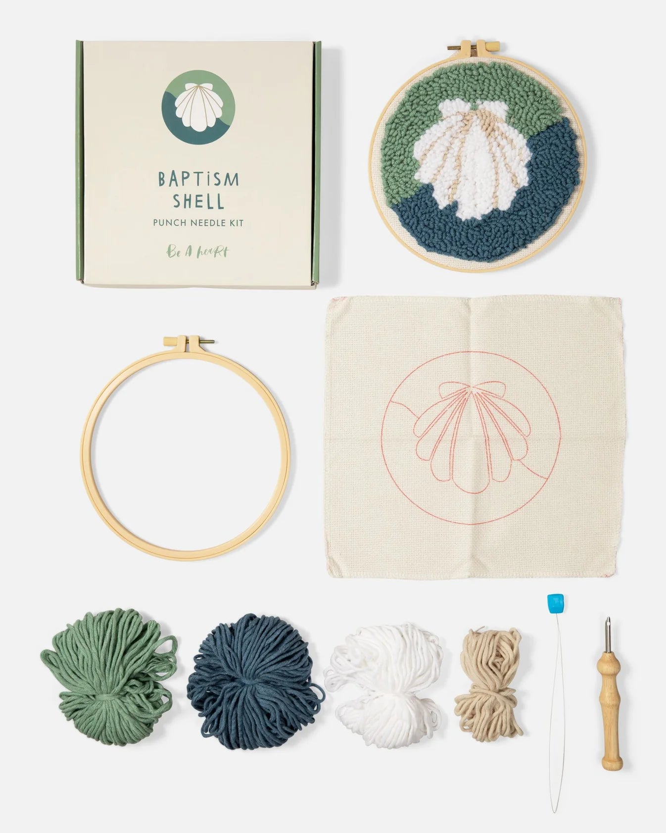 Punch Needle Kit | Baptism Shell